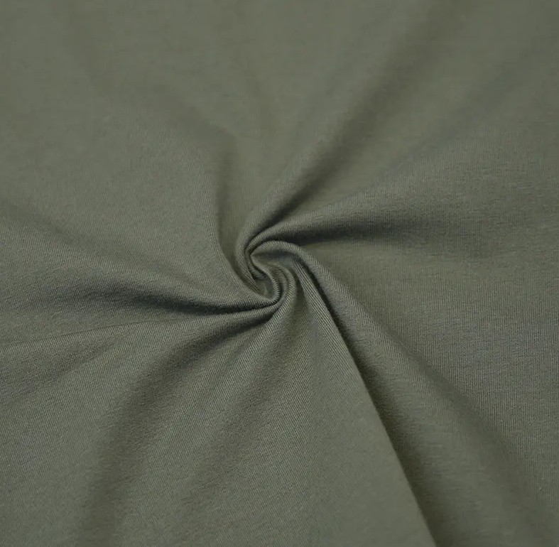 What are the characteristics of Organic cotton spandex jersey fabric in terms of comfort and softness?