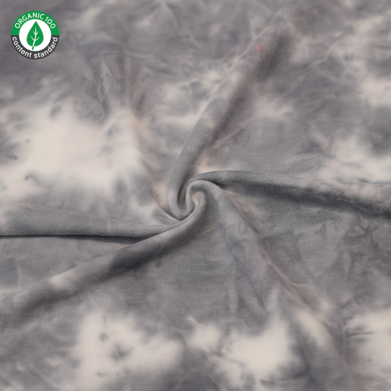 Organic bamboo cotton stretch french terry fabric