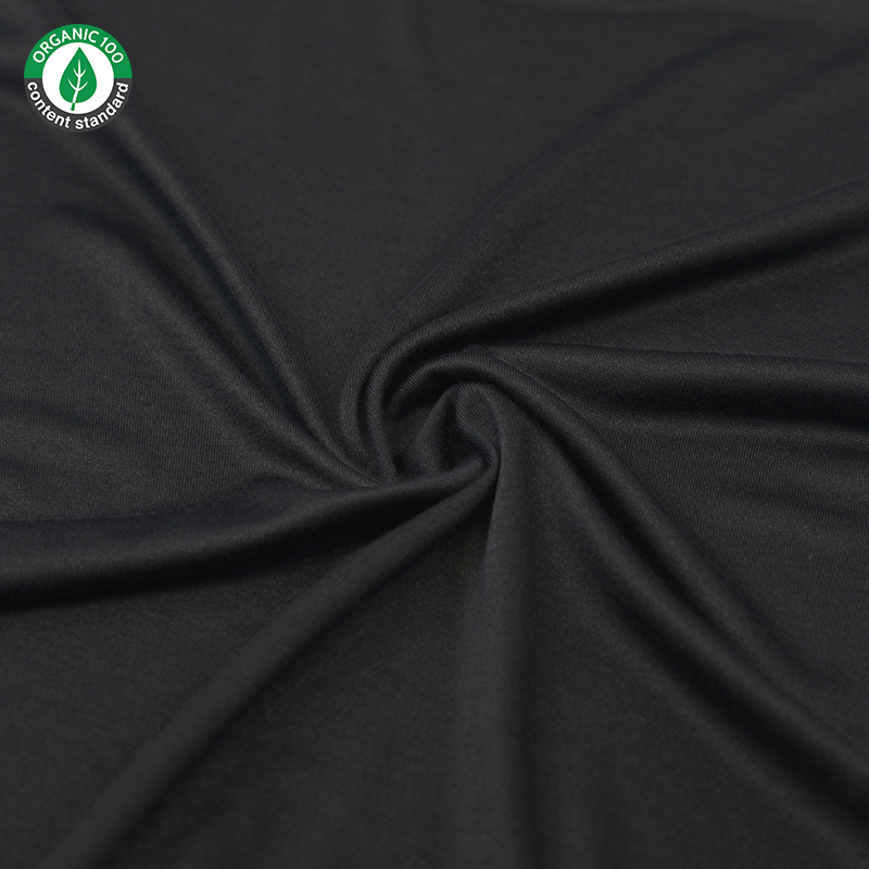 Organic bamboo/polyester jersey fabric